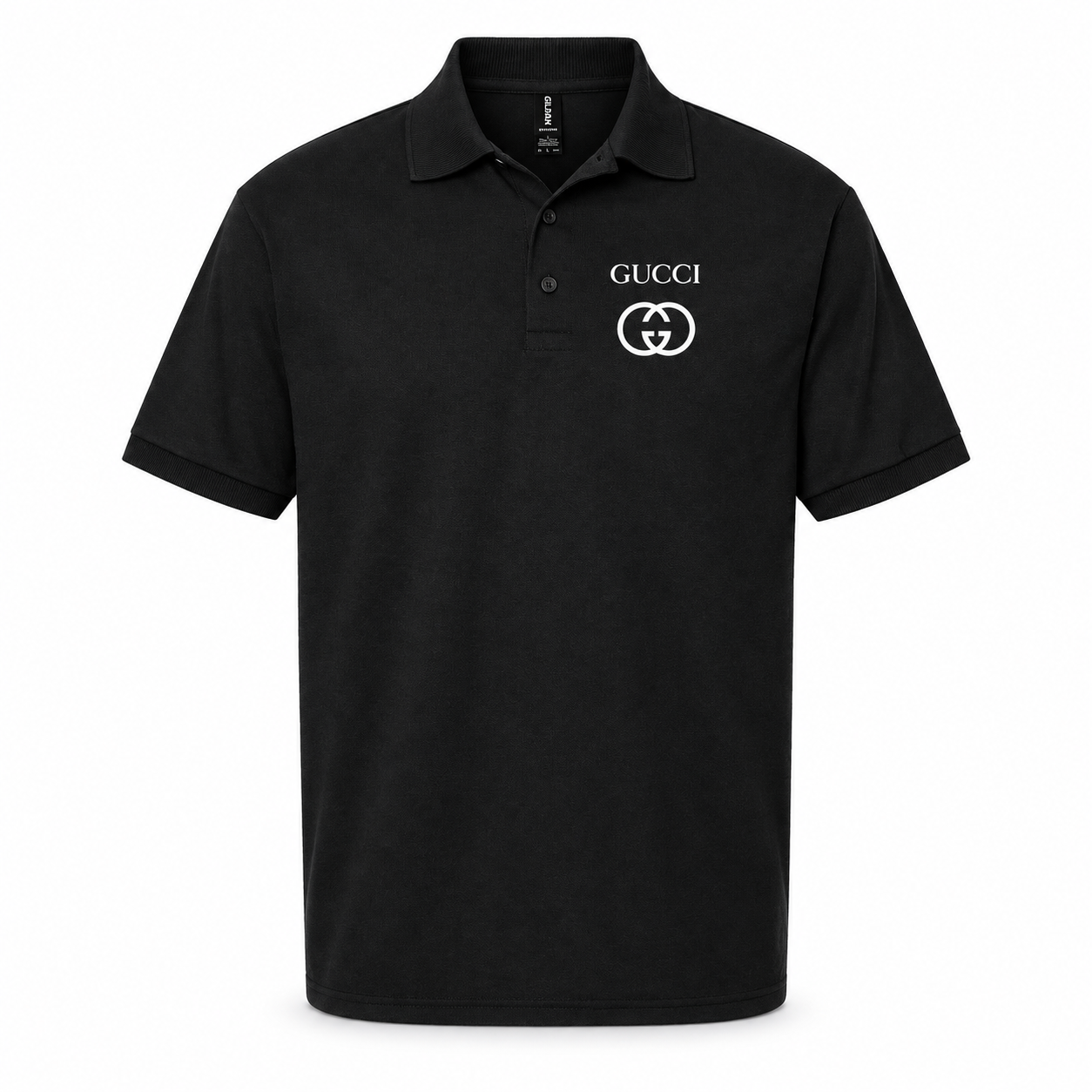 Men's Gucci Dry Blend Polo | Color: Black | Image 1