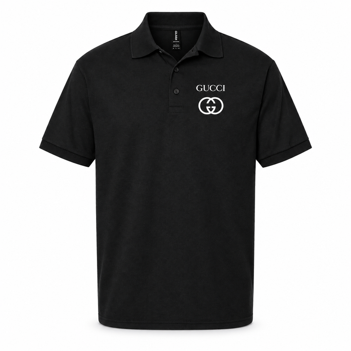 Men's Gucci Dry Blend Polo | Color: Black | Image 1
