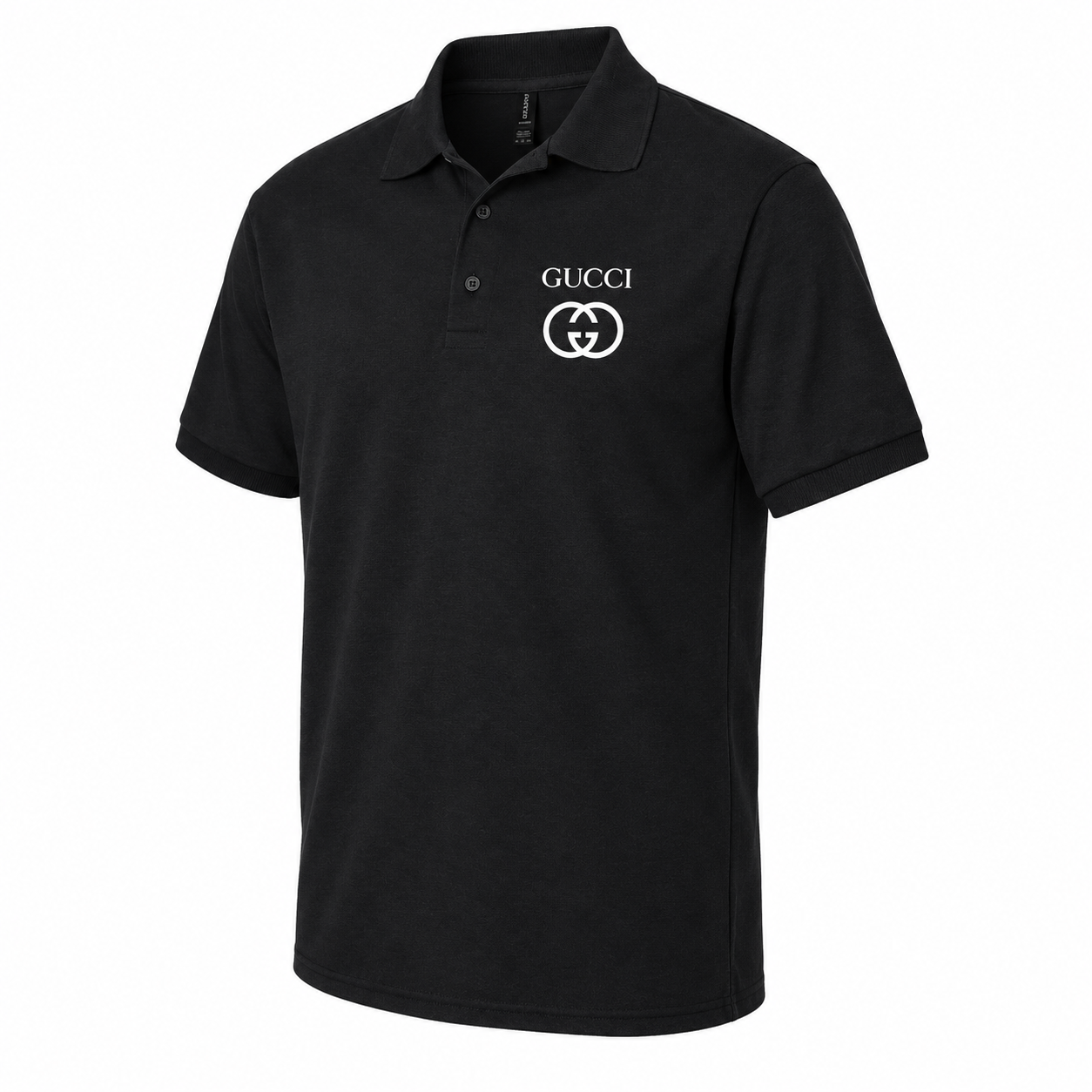 Men's Gucci Dry Blend Polo | Color: Black | Image 3