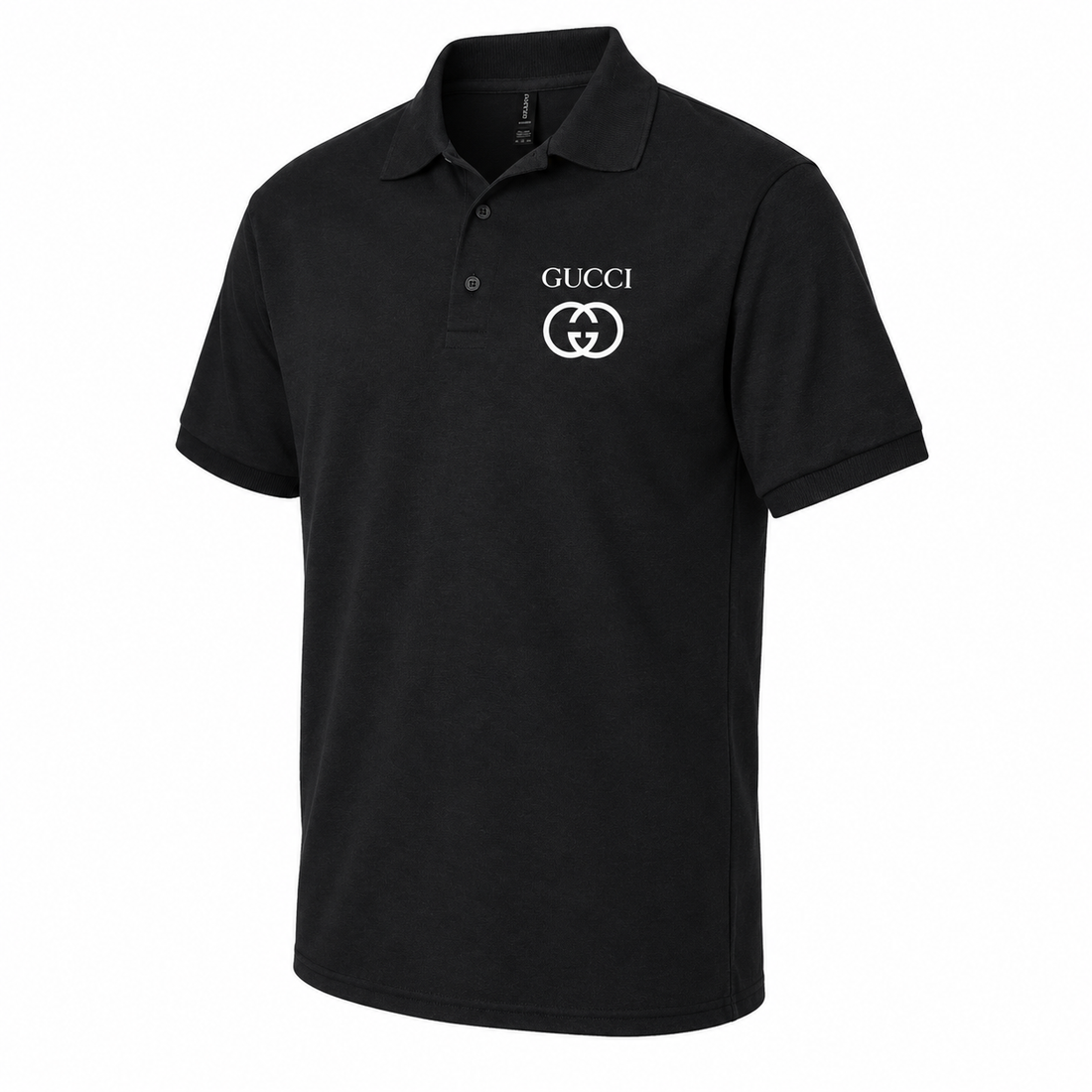 Men's Gucci Dry Blend Polo | Color: Black | Image 3