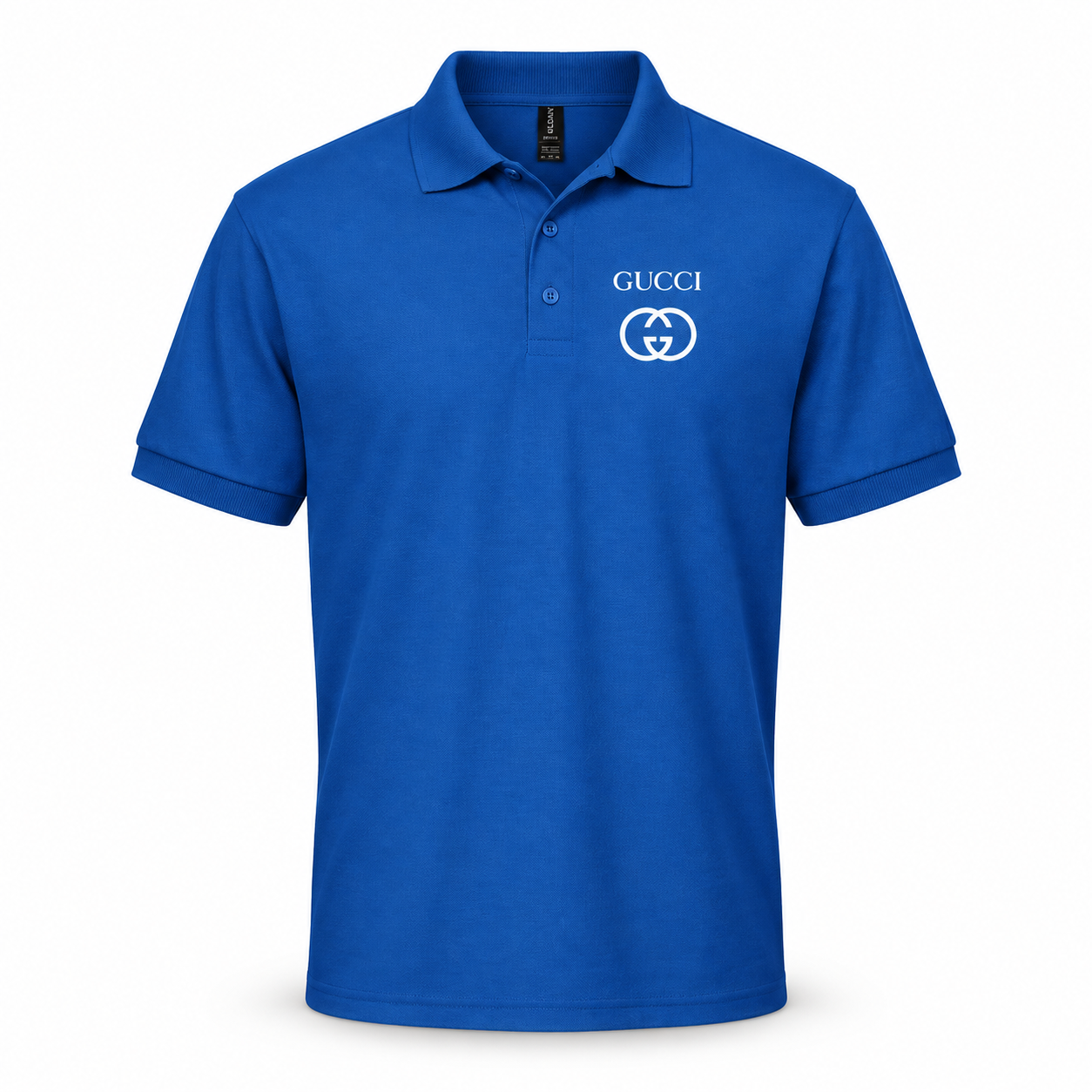 Men's Gucci Dry Blend Polo | Color: Blue | Image 1