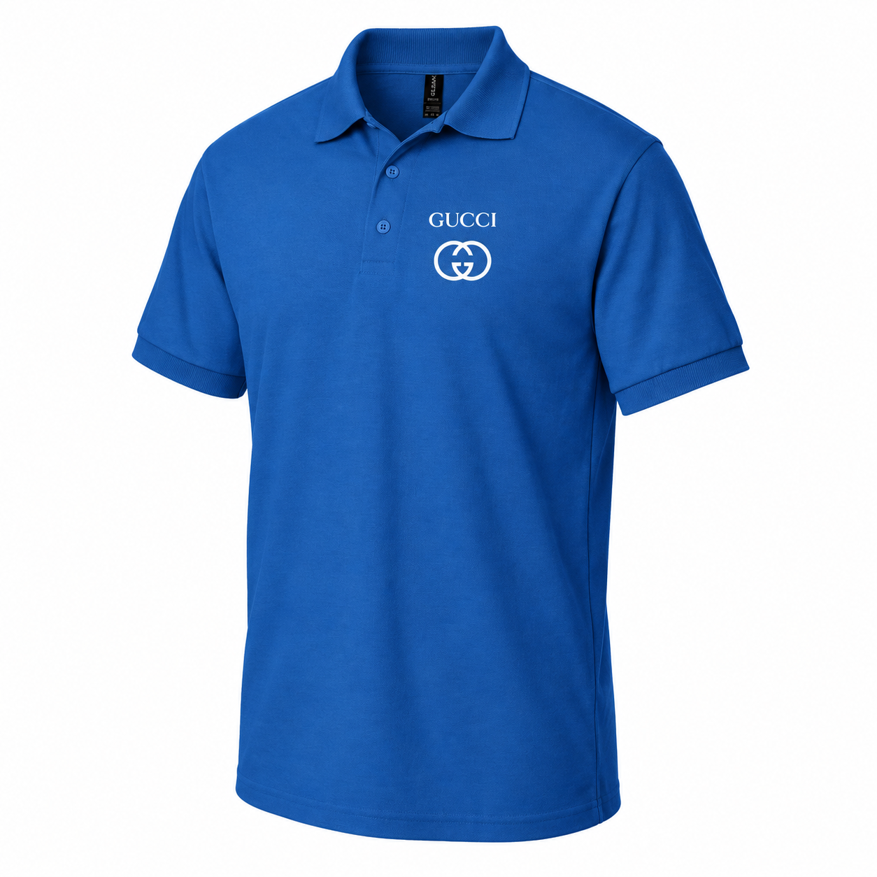 Men's Gucci Dry Blend Polo | Color: Blue | Image 3