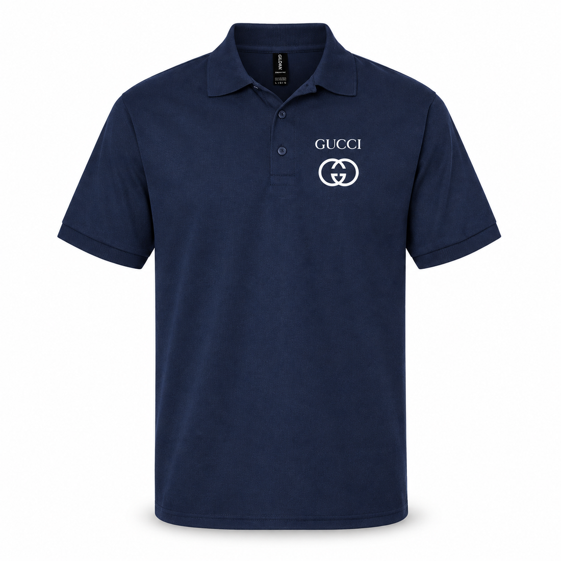 Men's Gucci Dry Blend Polo | Color: Navy | Image 1