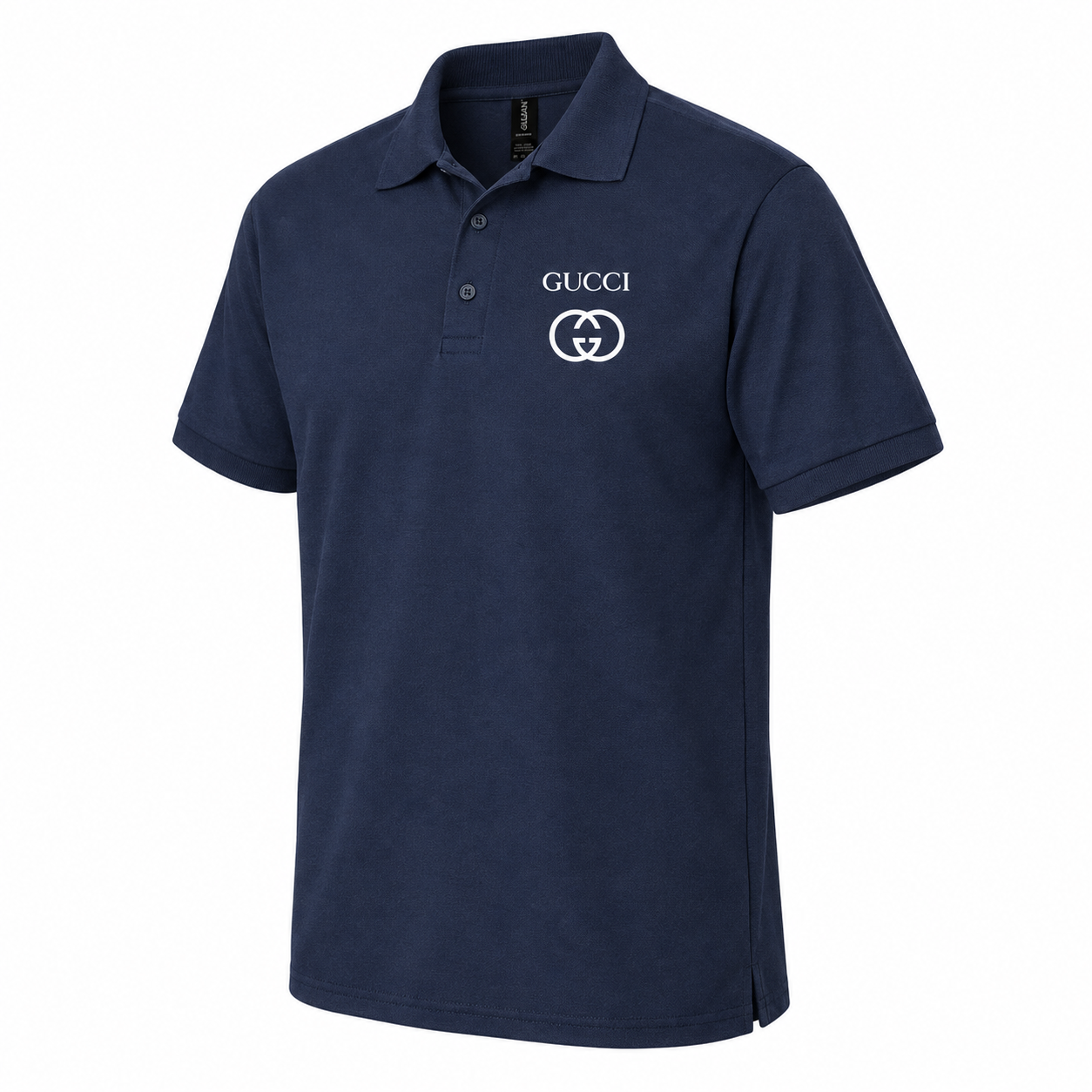 Men's Gucci Dry Blend Polo | Color: Navy | Image 3