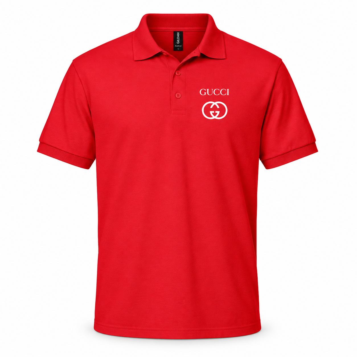 Men's Gucci Dry Blend Polo | Color: Red | Image 1