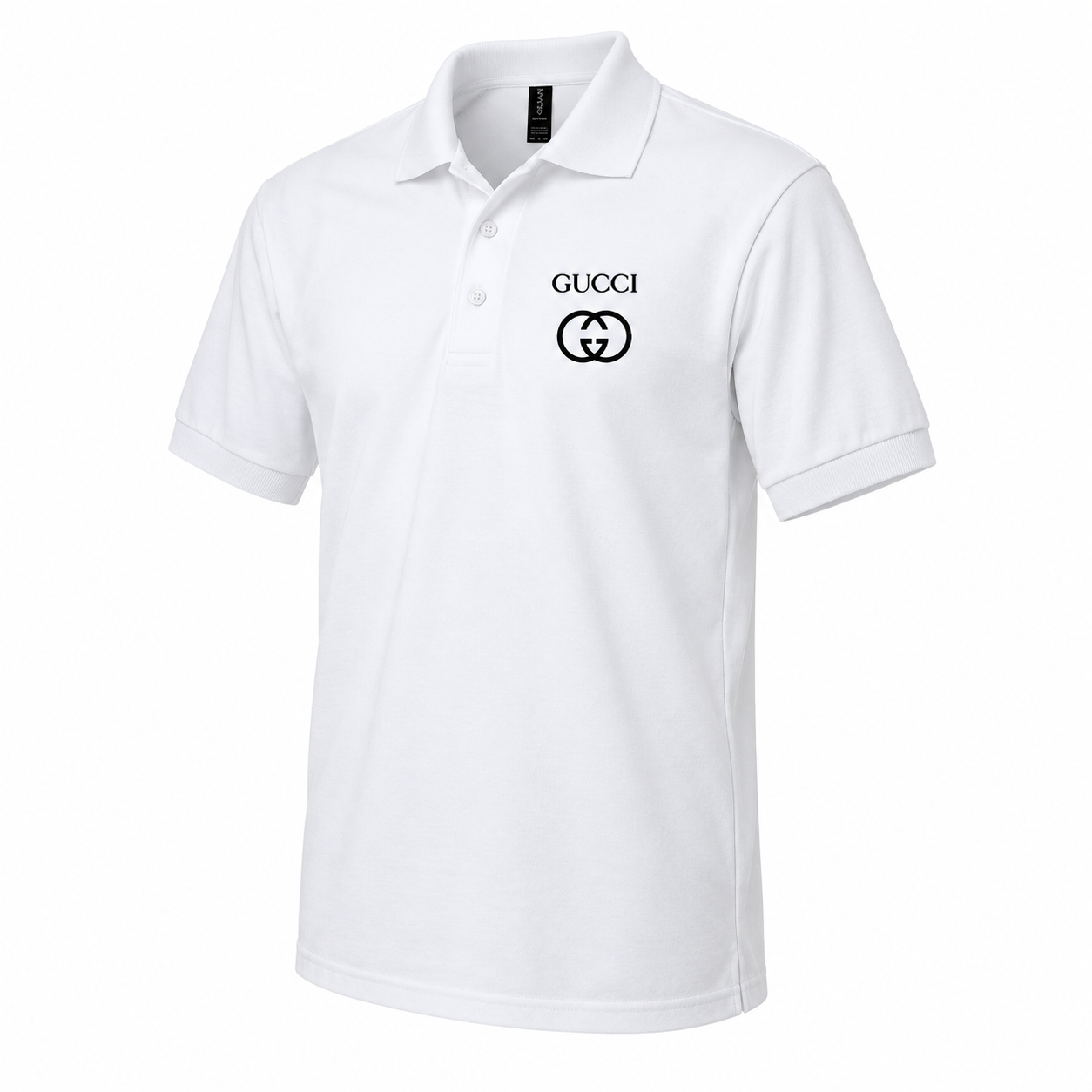 Men's Gucci Dry Blend Polo | Color: White | Image 3