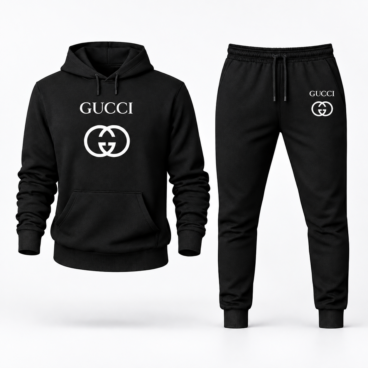 Men's Gucci Hoodie Joggers Set | Color: Black | Image 1