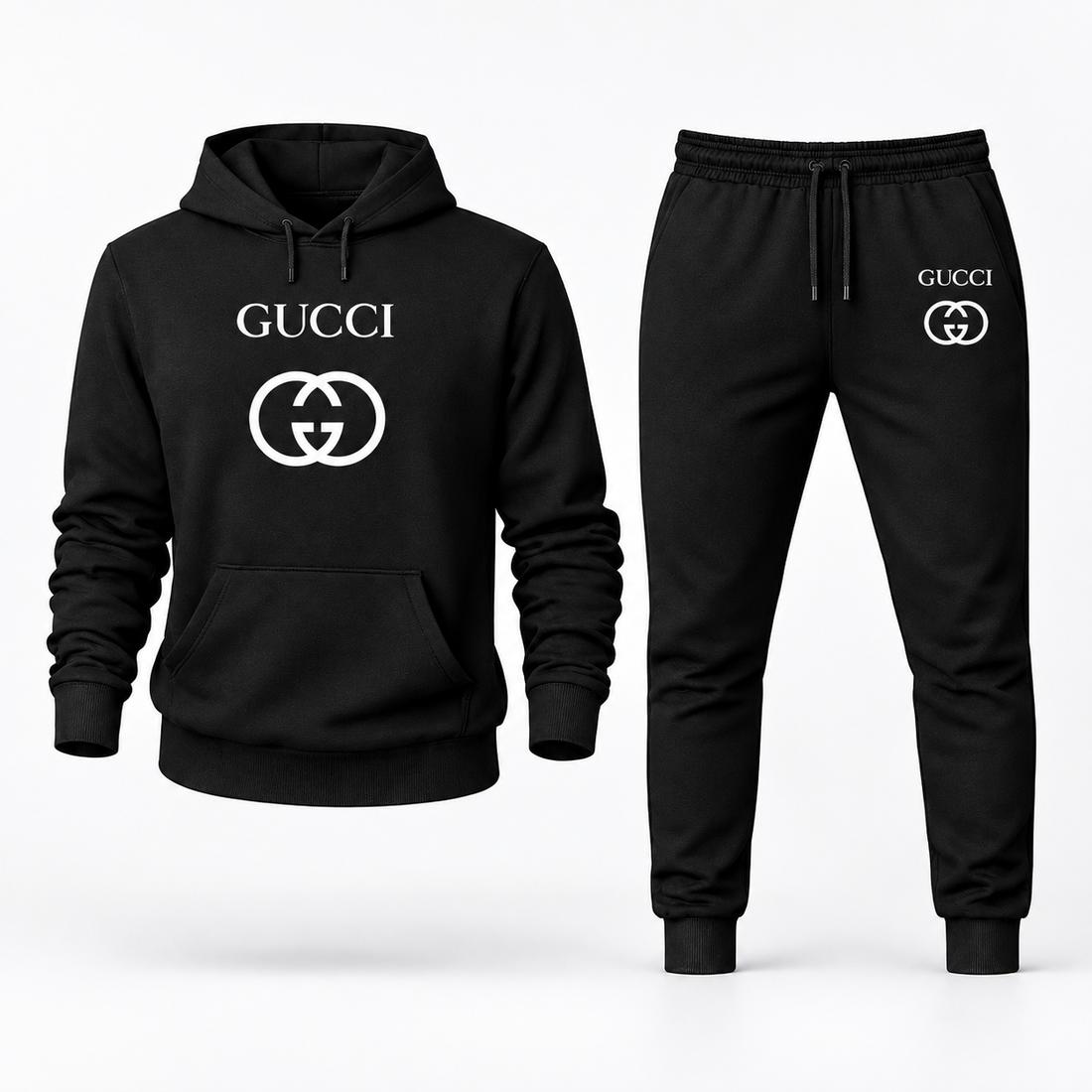 Men's Gucci Hoodie Joggers Set | Color: Black | Image 1