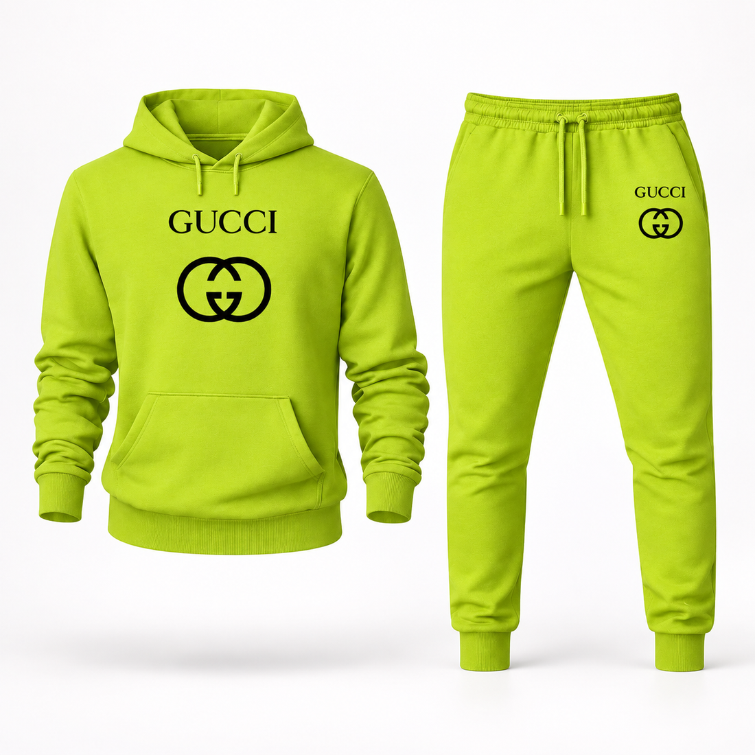 Men's Gucci Hoodie Joggers Set | Color: Lime Green | Image 1
