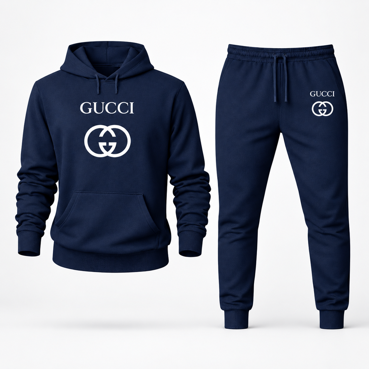 Men's Gucci Hoodie Joggers Set | Color: Navy | Image 1