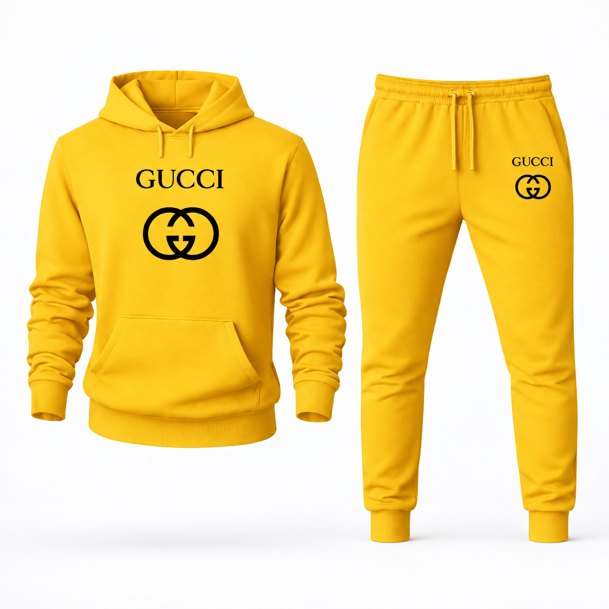 Men's Gucci Hoodie Joggers Set | Color: Yellow | Image 1