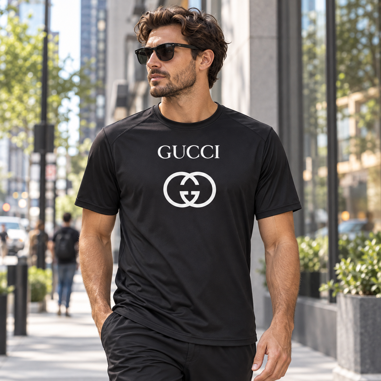 Men's Gucci Performance T-Shirt | Color: Black | Image 3