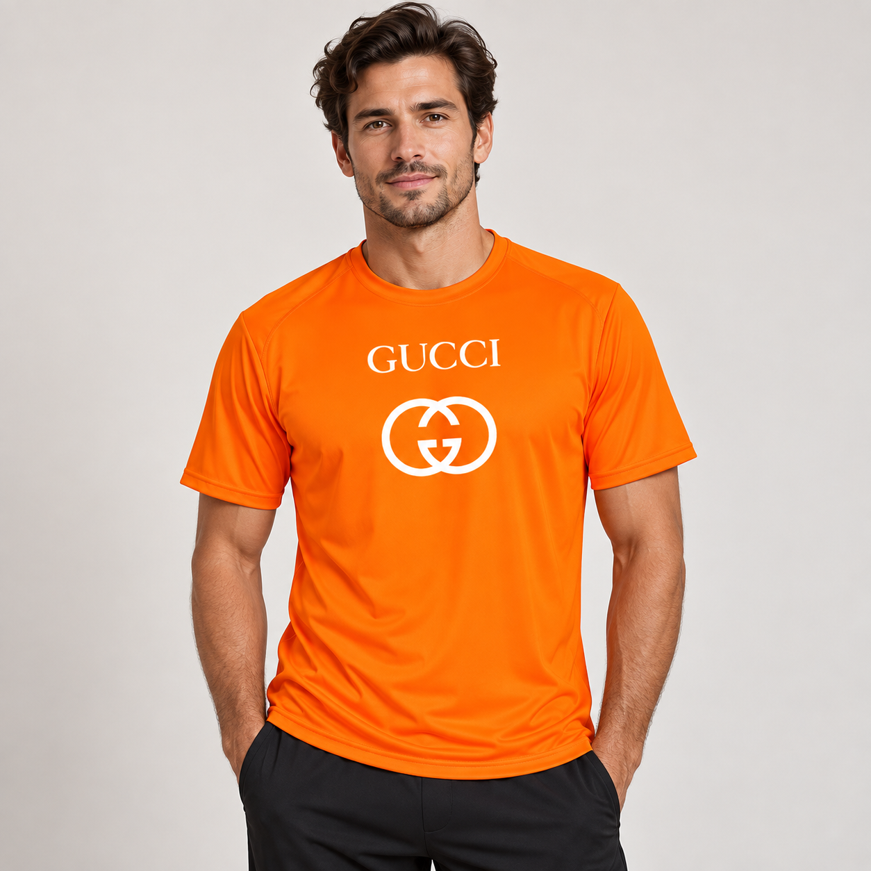 Men's Gucci Performance T-Shirt | Color: Orange | Image 2
