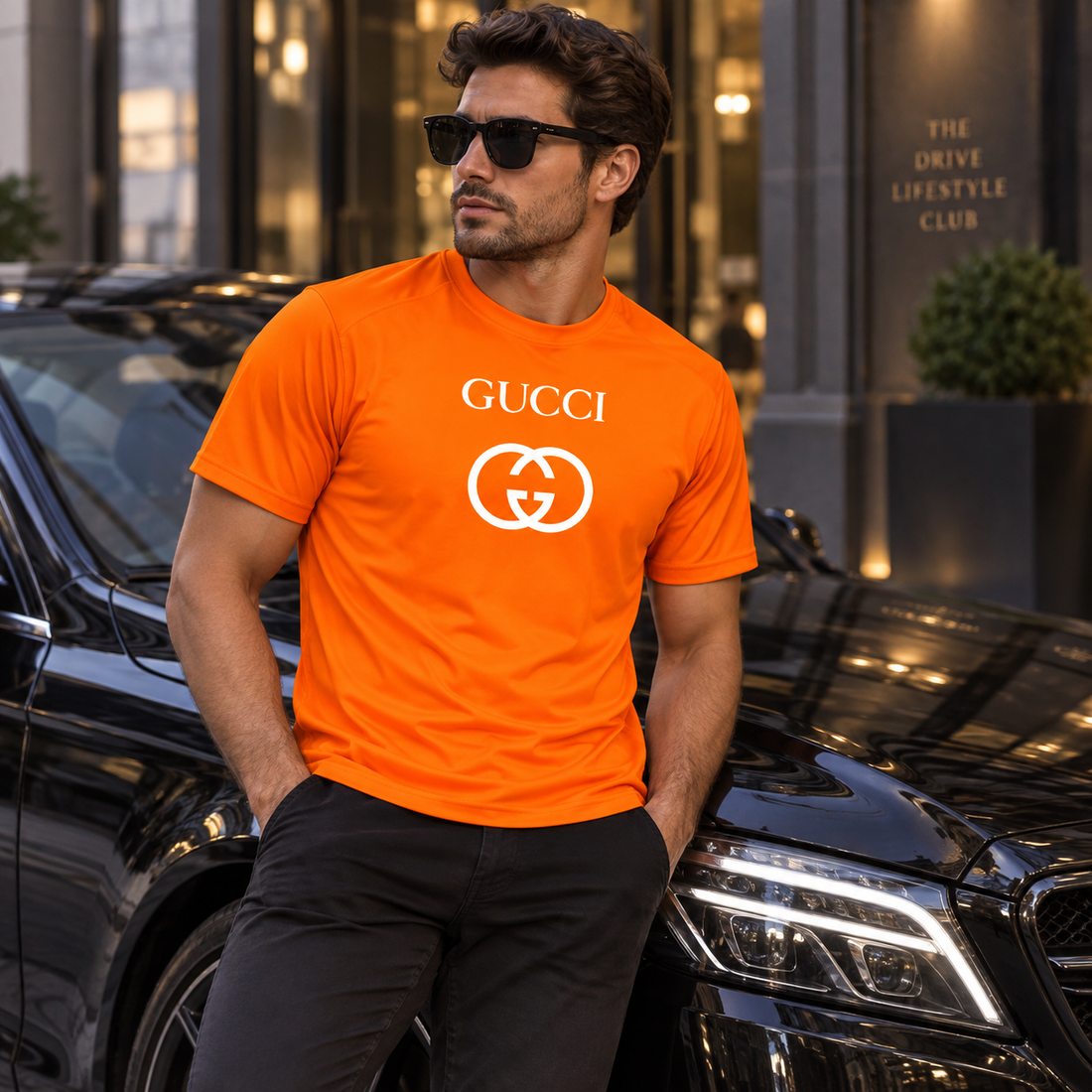 Men's Gucci Performance T-Shirt | Color: Orange | Image 4