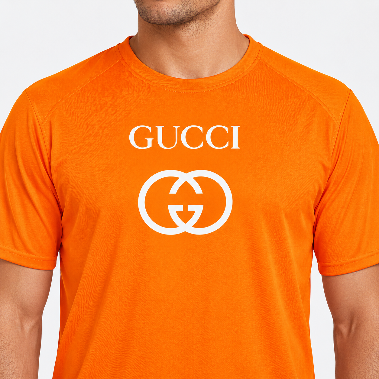 Men's Gucci Performance T-Shirt | Color: Orange | Image 5