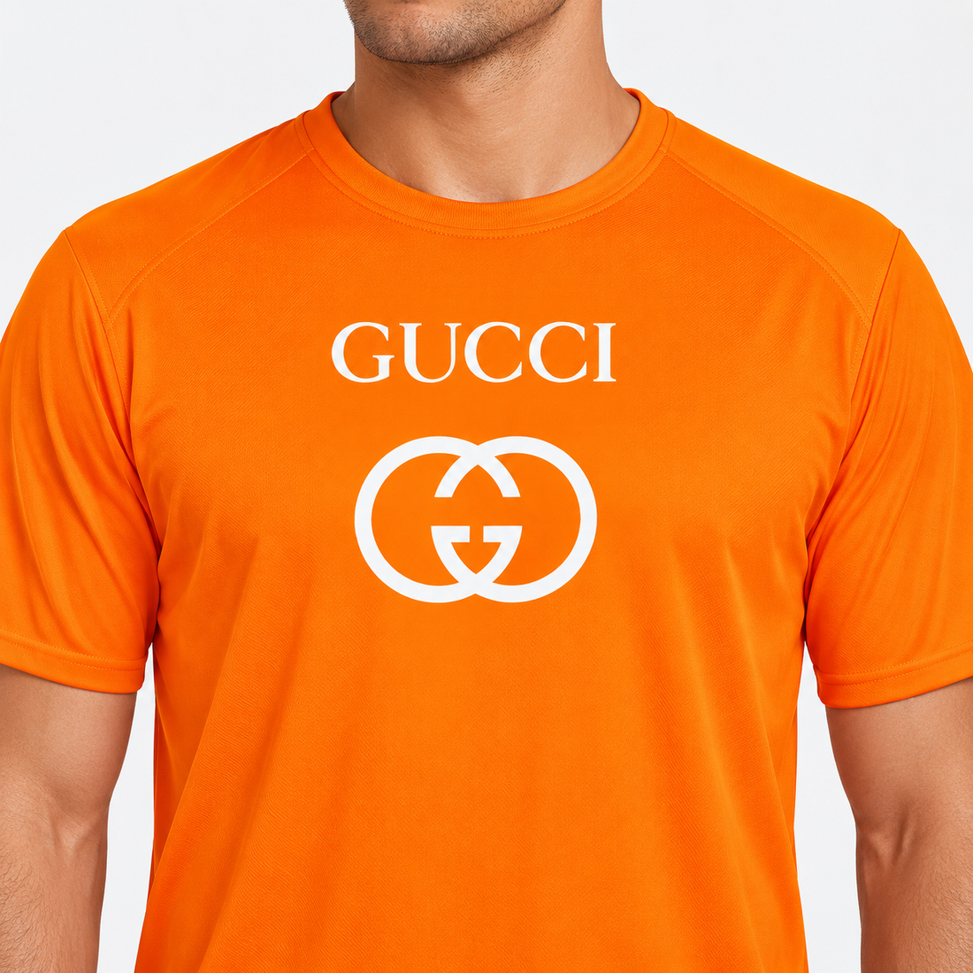 Men's Gucci Performance T-Shirt | Color: Orange | Image 5