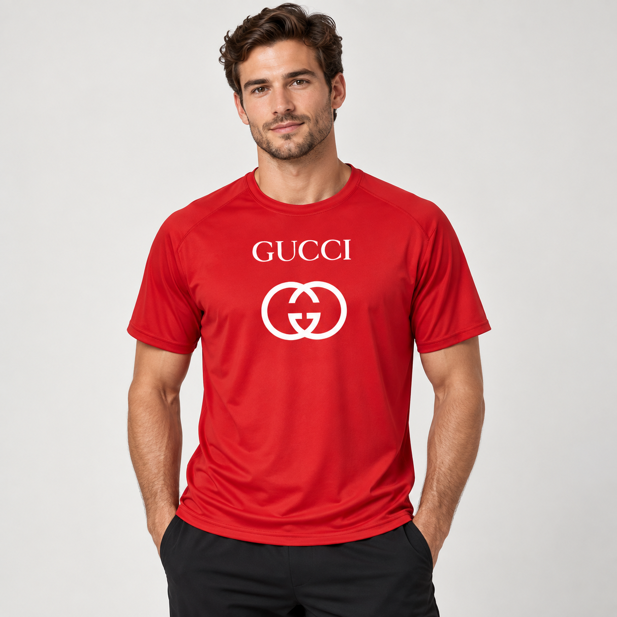 Men's Gucci Performance T-Shirt | Color: Red | Image 2