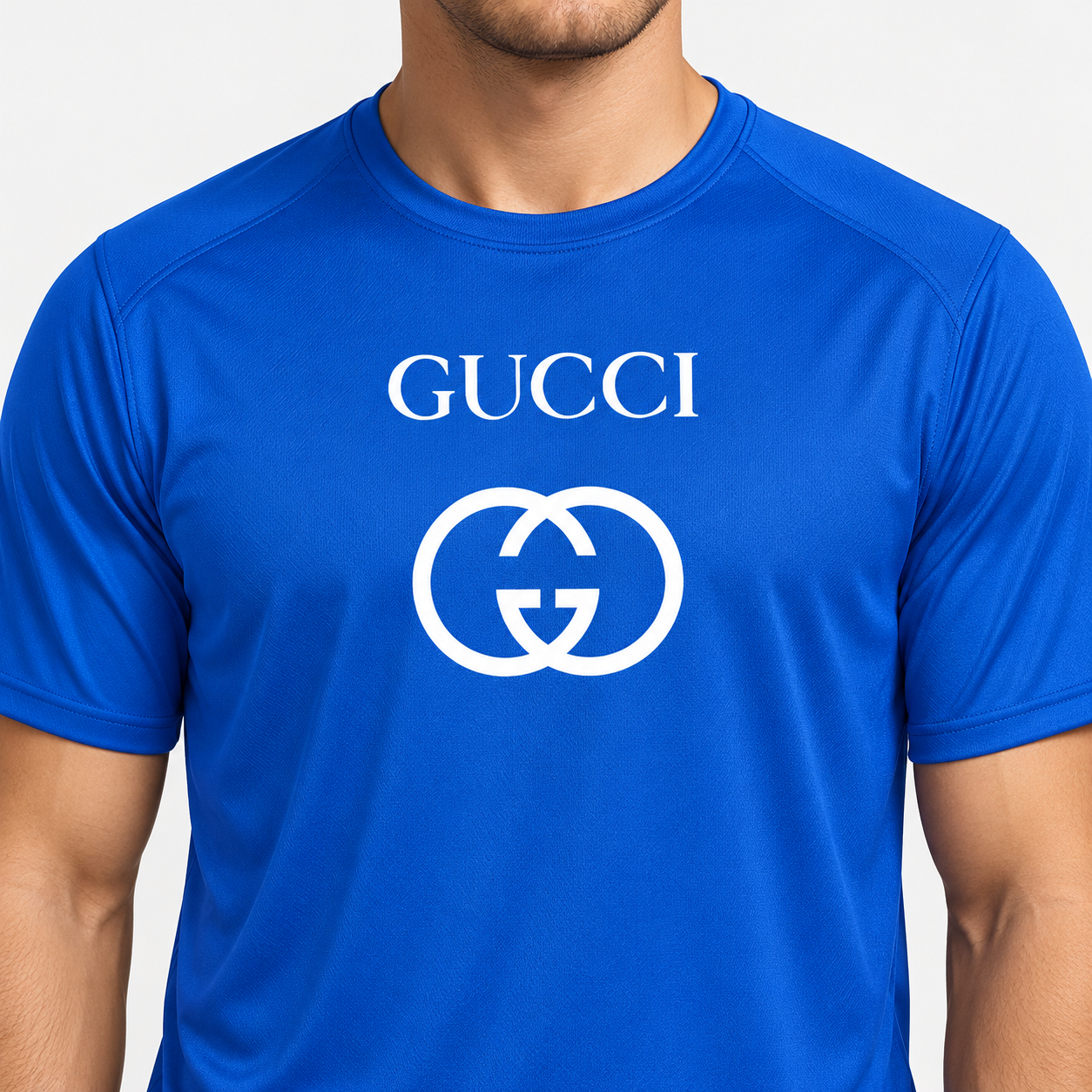 Men's Gucci Performance T-Shirt | Color: Royal Blue | Image 5