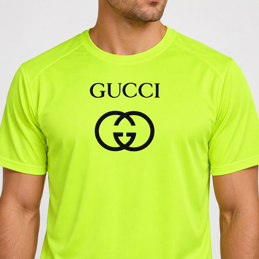 Men's Gucci Performance T-Shirt | Color: Safety Green | Image 5
