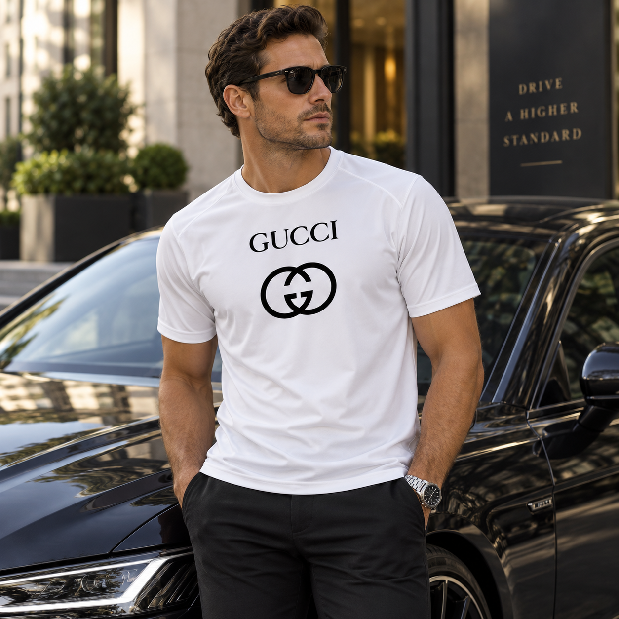Men's Gucci Performance T-Shirt | Color: White | Image 4