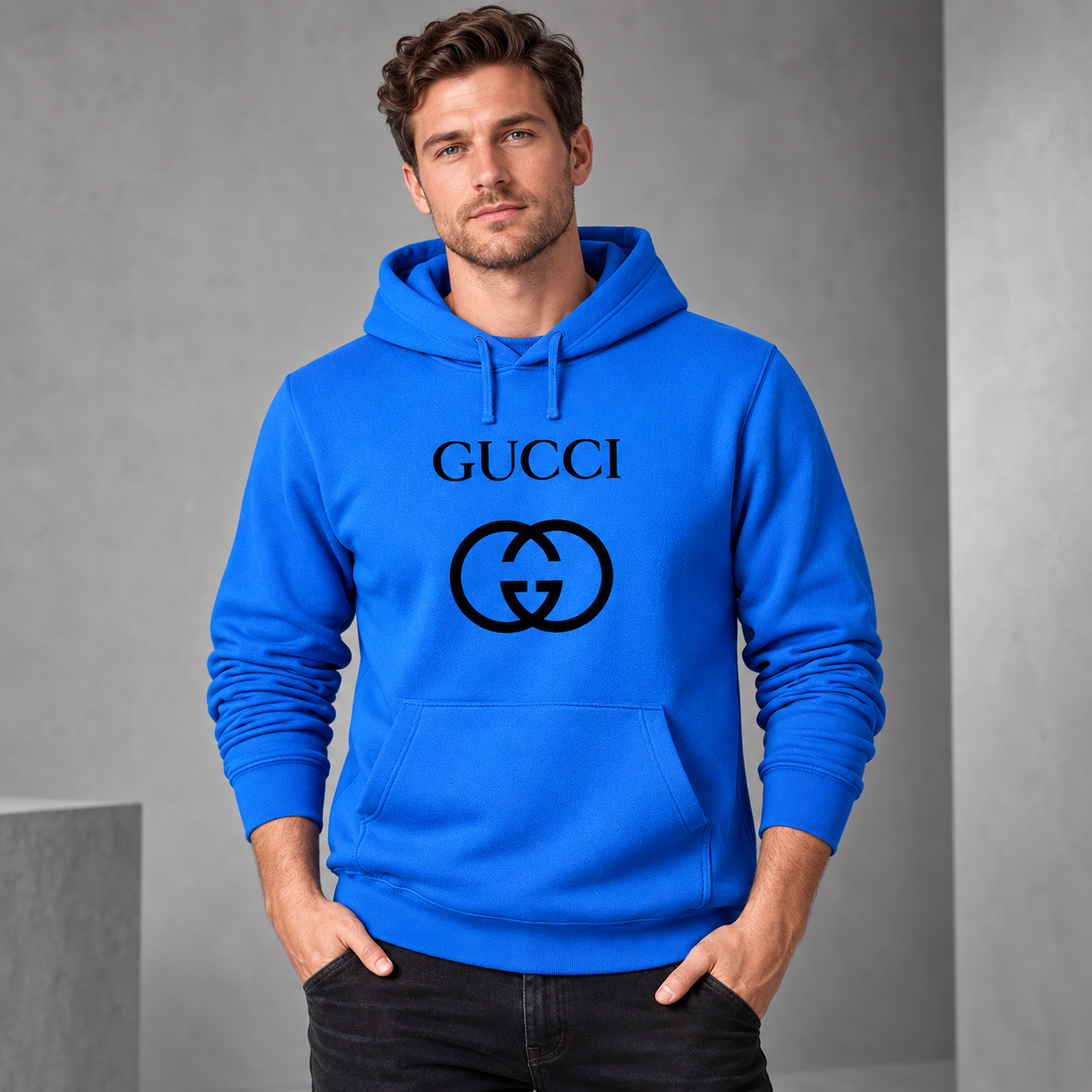 Men's Gucci Pullover Hoodie | Color: Azure | Image 2