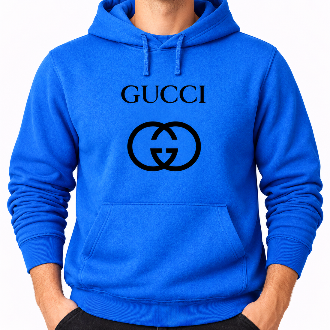 Men's Gucci Pullover Hoodie | Color: Azure | Image 5