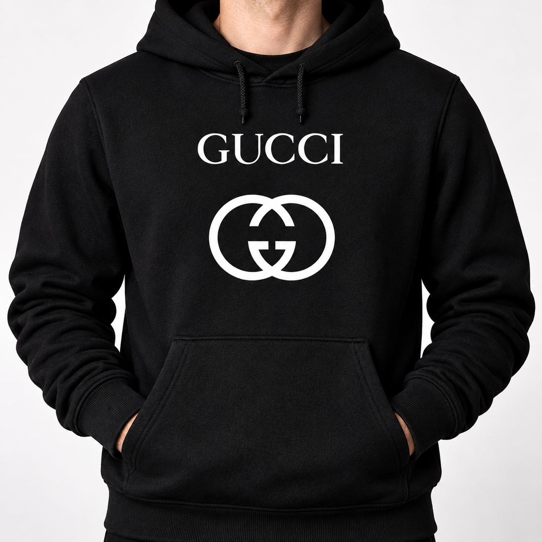 Men's Gucci Pullover Hoodie | Color: Black | Image 5