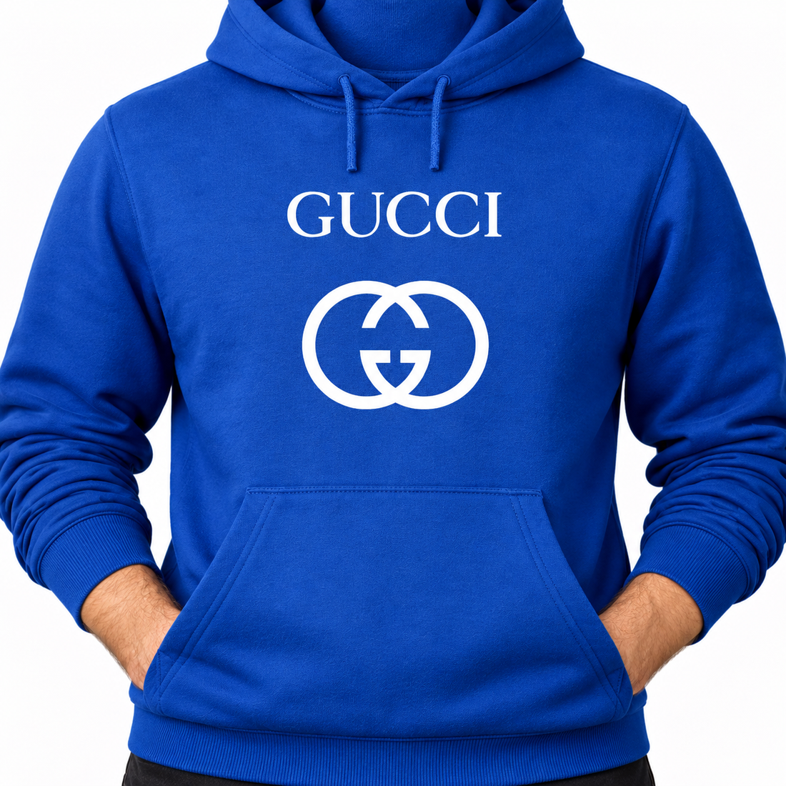 Men's Gucci Pullover Hoodie | Color: Blue | Image 5