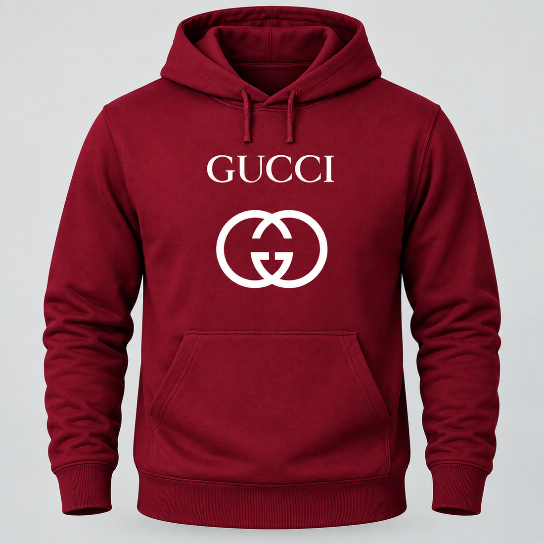 Men's Gucci Pullover Hoodie | Color: Burgundy | Image 1