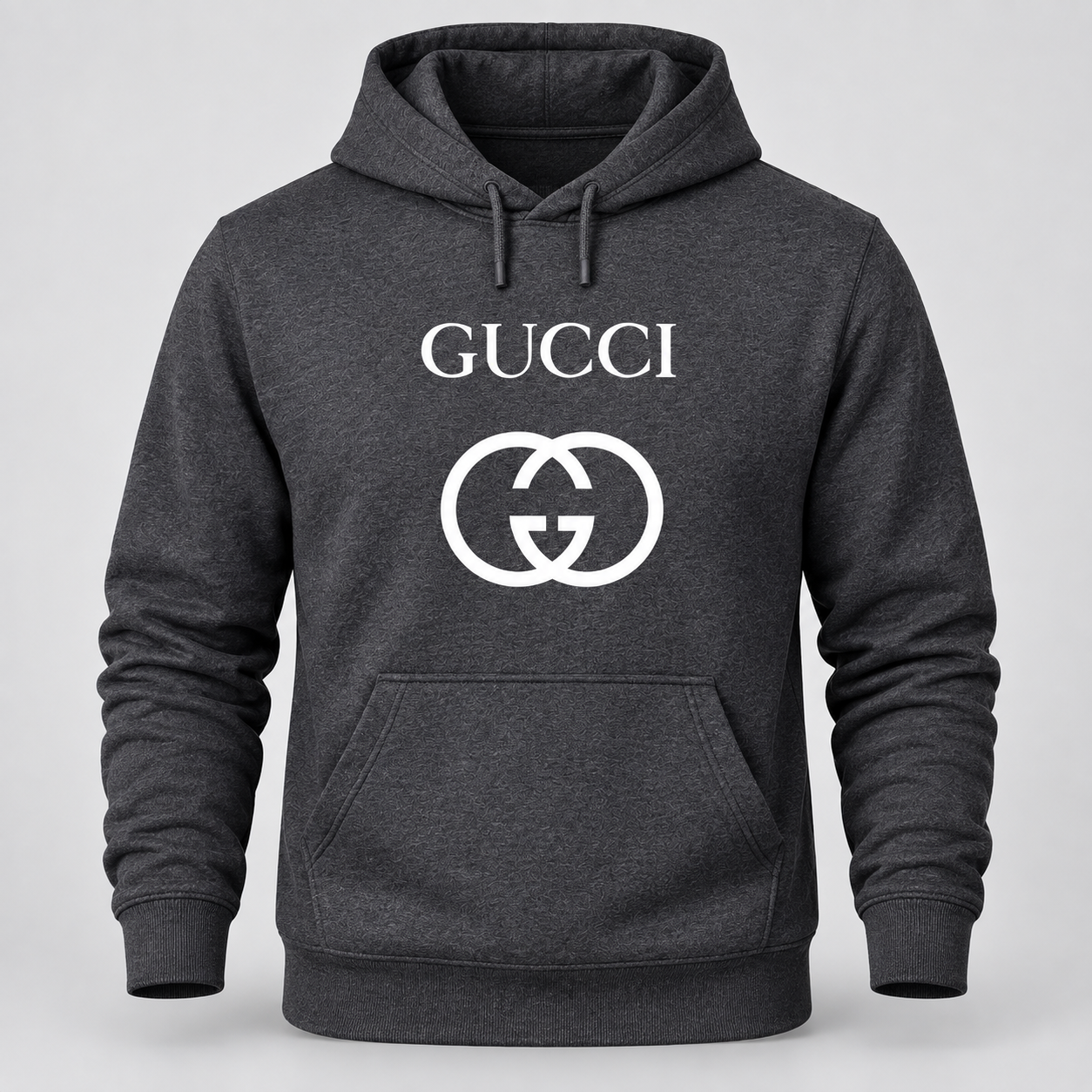 Men's Gucci Pullover Hoodie | Color: Dark Heather | Image 1