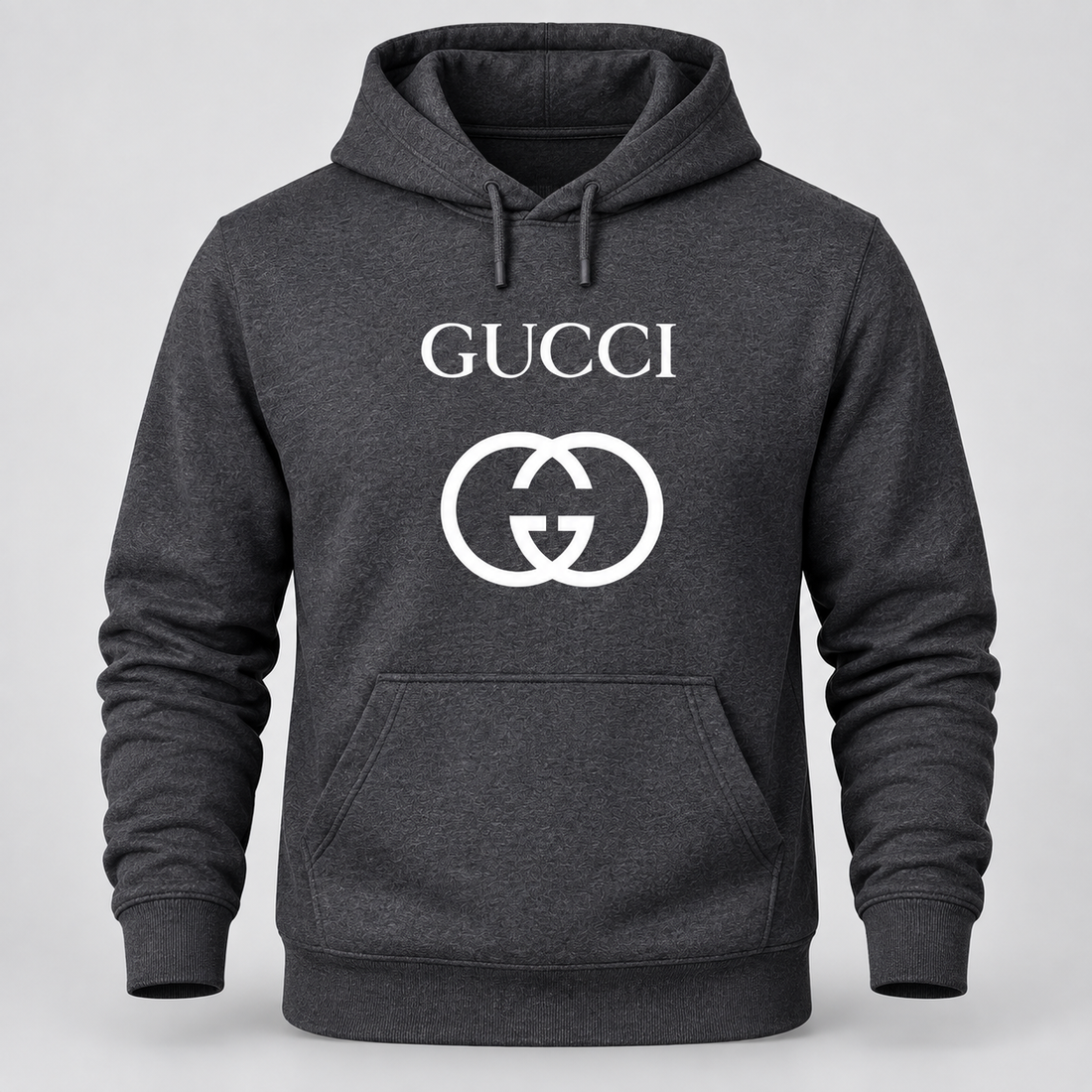 Men's Gucci Pullover Hoodie | Color: Dark Heather | Image 1