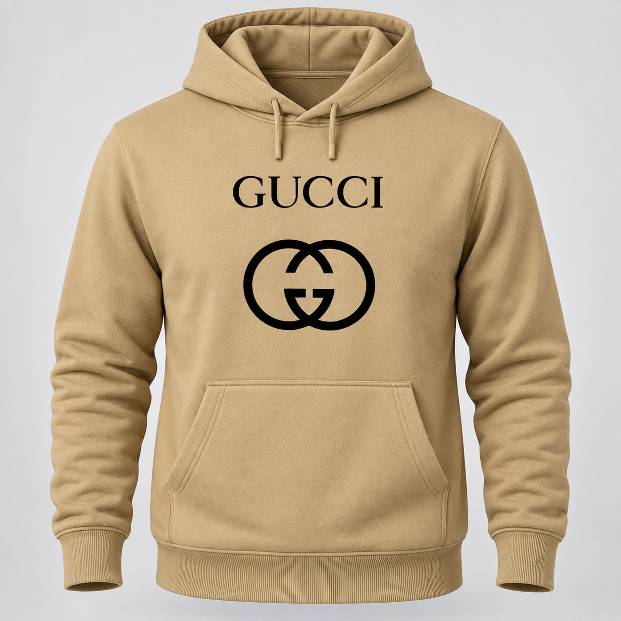 Men's Gucci Pullover Hoodie | Color: Khaki | Image 1