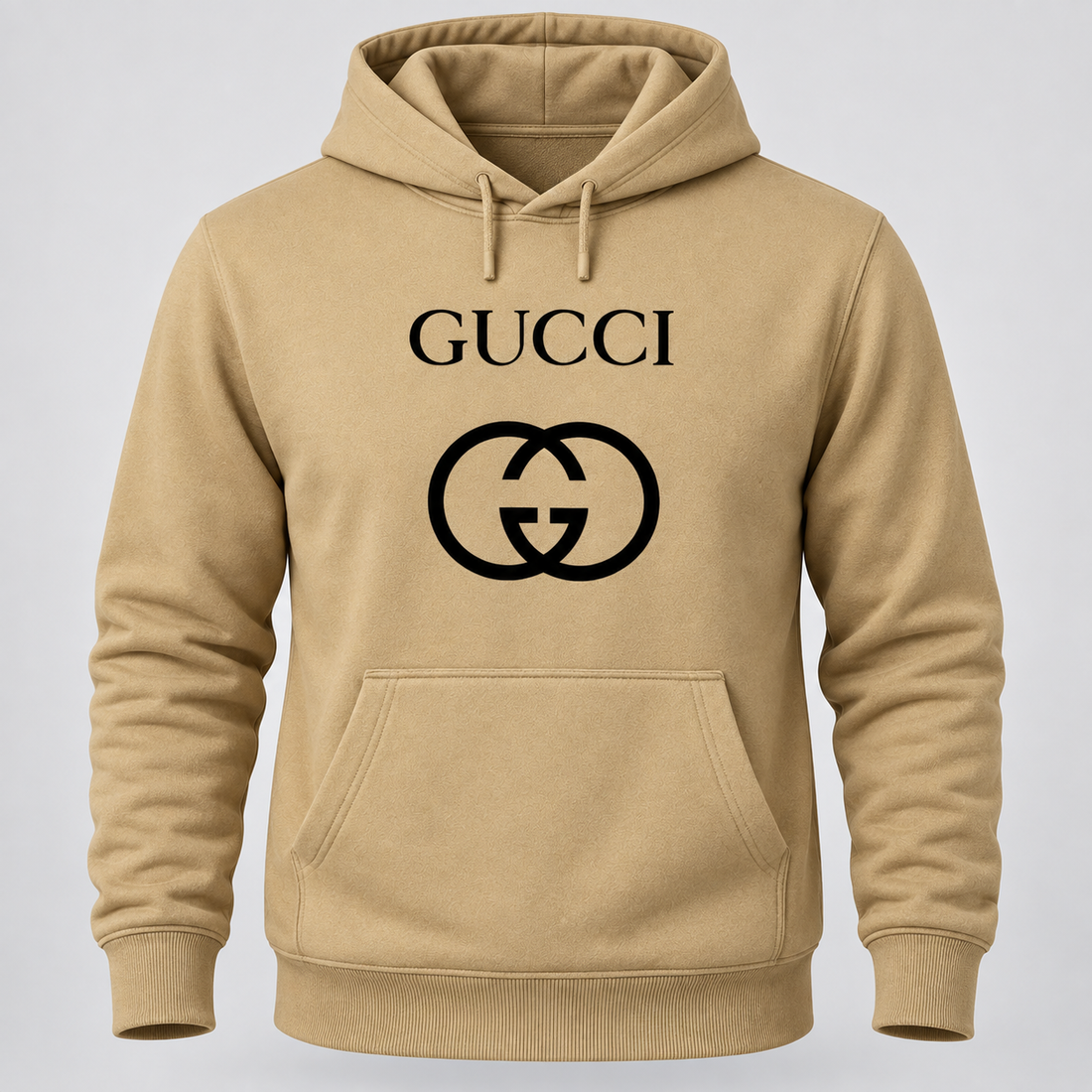 Men's Gucci Pullover Hoodie | Color: Khaki | Image 1