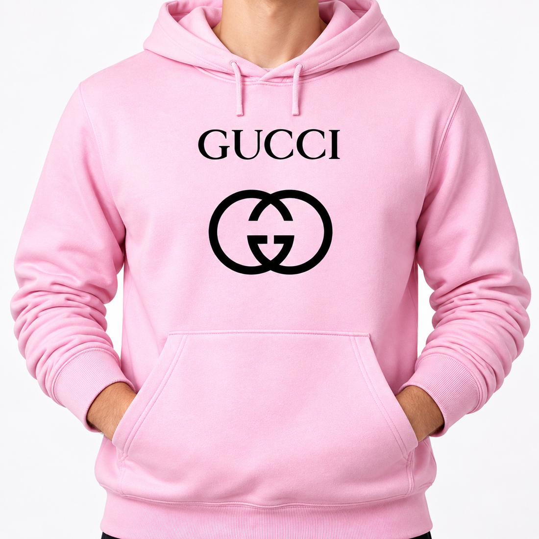 Men's Gucci Pullover Hoodie | Color: Light Pink | Image 5