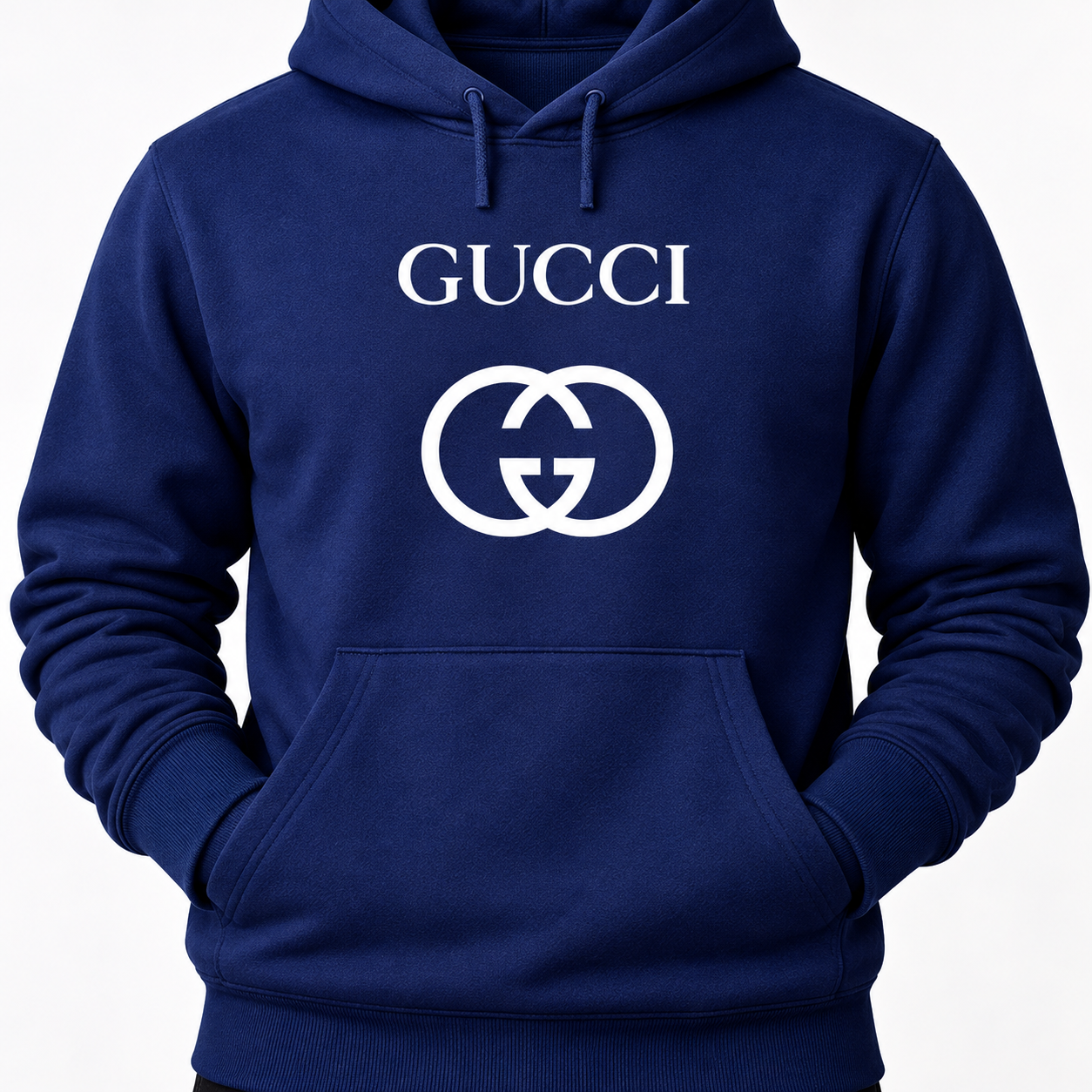Men's Gucci Pullover Hoodie | Color: Navy | Image 5