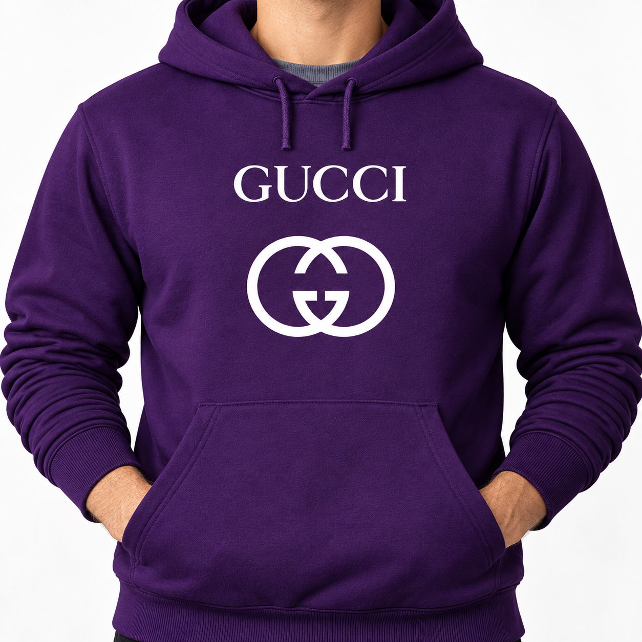 Men's Gucci Pullover Hoodie | Color: Purple | Image 5