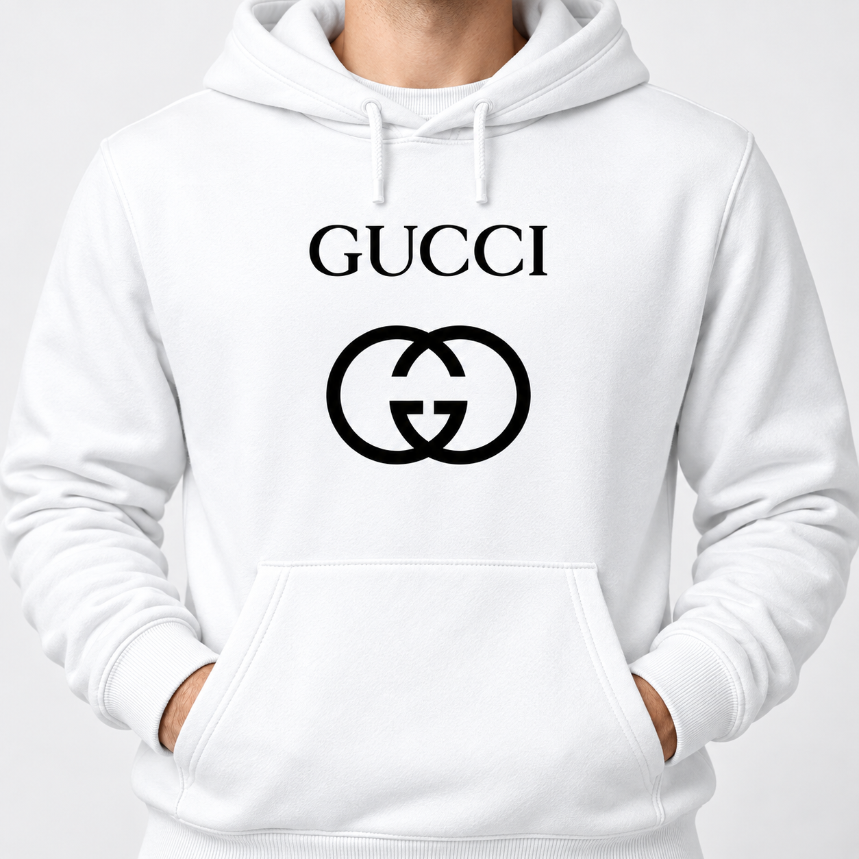 Men's Gucci Pullover Hoodie | Color: White | Image 5