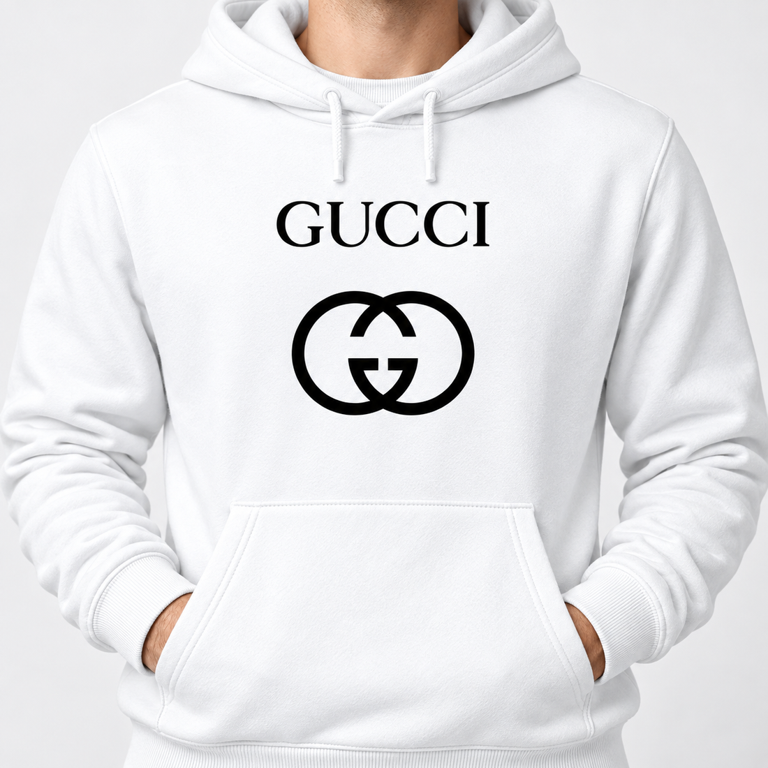 Men's Gucci Pullover Hoodie | Color: White | Image 5