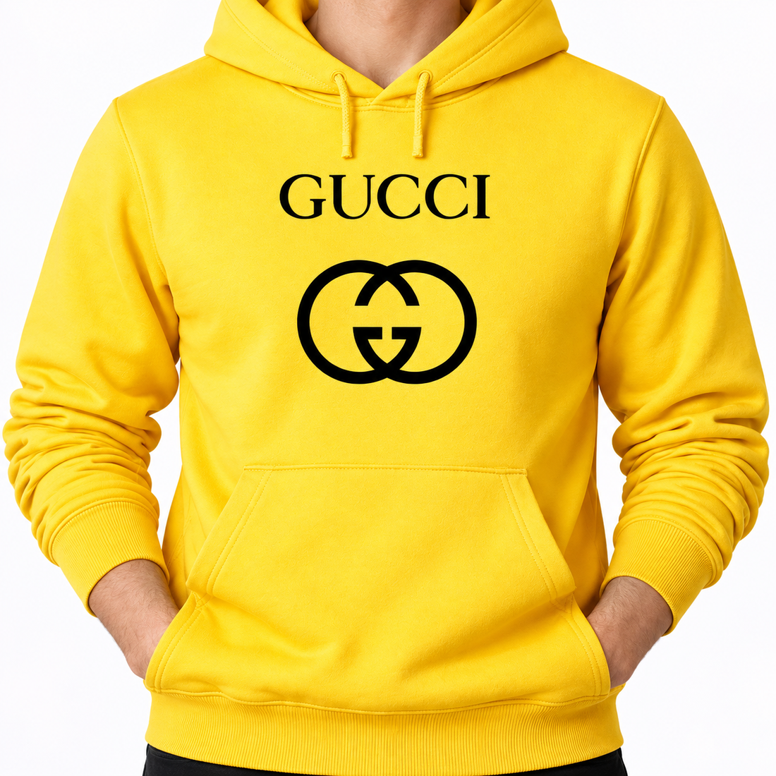 Men's Gucci Pullover Hoodie | Color: Yellow | Image 5