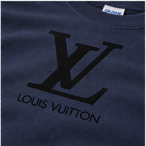 Men's Louis Vuitton Cotton Long Sleeve T-Shirt | Color: Navy | Image 5