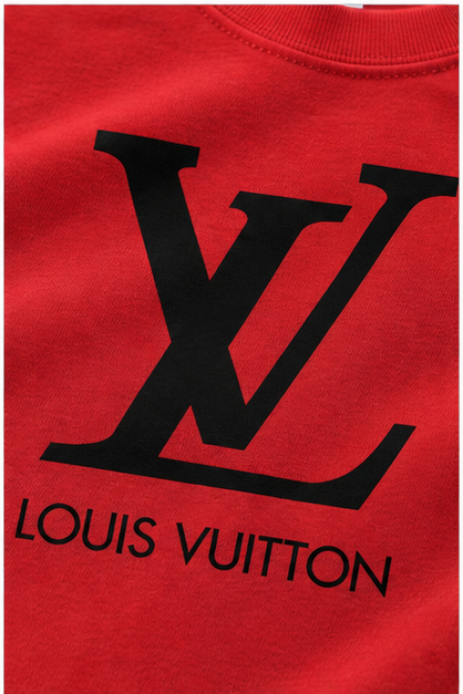 Men's Louis Vuitton Cotton Long Sleeve T-Shirt | Color: Red | Image 5