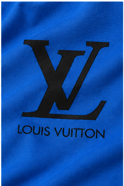 Men's Louis Vuitton Cotton Long Sleeve T-Shirt | Color: Royal Blue | Image 5