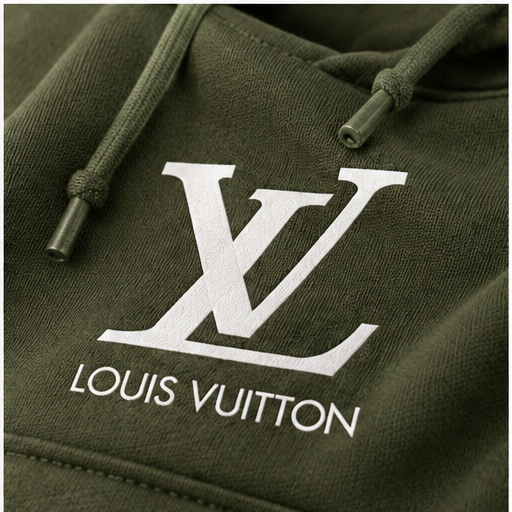 Men's Louis Vuitton Pullover Hoodie | Color: Army Green | Image 5