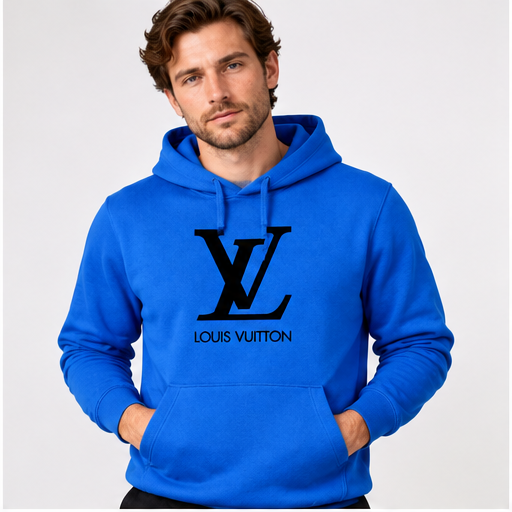 Men's Louis Vuitton Pullover Hoodie | Color: Azure | Image 2