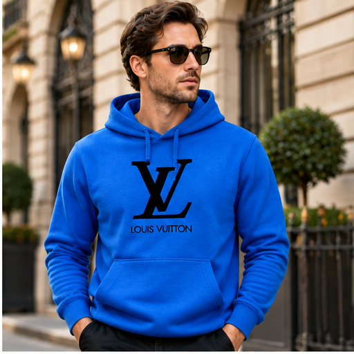 Men's Louis Vuitton Pullover Hoodie | Color: Azure | Image 3
