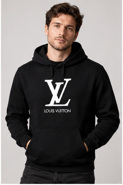 Men's Louis Vuitton Pullover Hoodie | Color: Black | Image 2