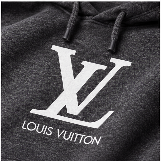 Men's Louis Vuitton Pullover Hoodie | Color: Dark Heather | Image 5