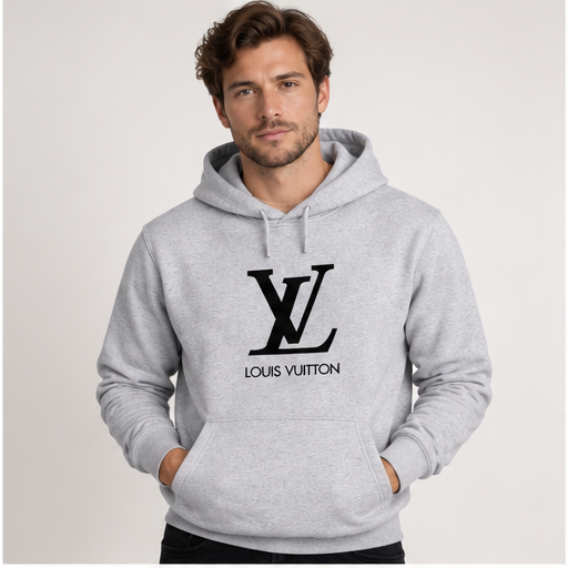 Men's Louis Vuitton Pullover Hoodie | Color: Gray | Image 2