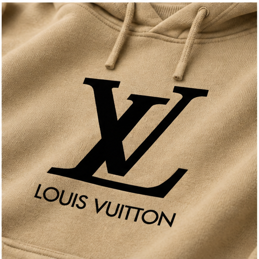 Men's Louis Vuitton Pullover Hoodie | Color: Khaki | Image 5