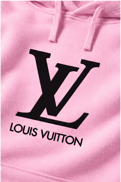 Men's Louis Vuitton Pullover Hoodie | Color: Light Pink | Image 5